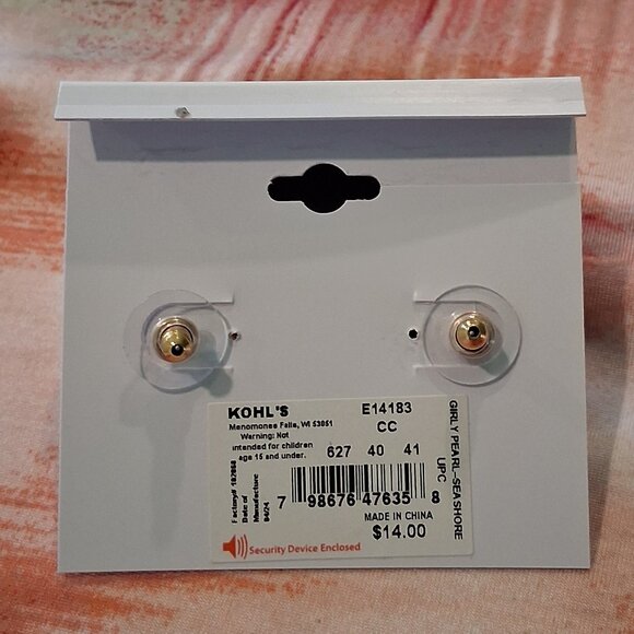 LC Lauren Conrad Girly Pearl-Seashore Pendant Necklace & Earrings Set - Picture 4 of 11